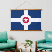 Wall tapestry with flag of Indianapolis, U.S.A.