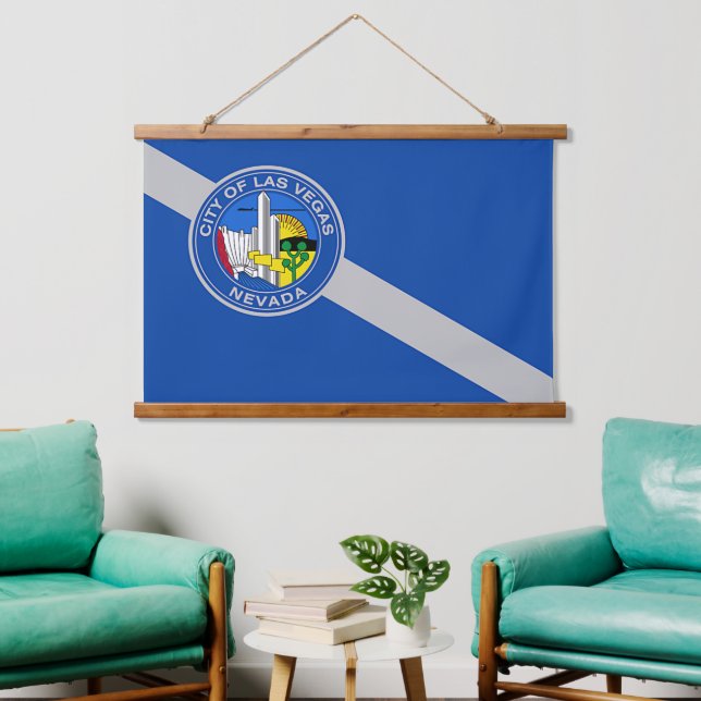 Wall tapestry with flag of Las Vegas, U.S.A. (Living Room)