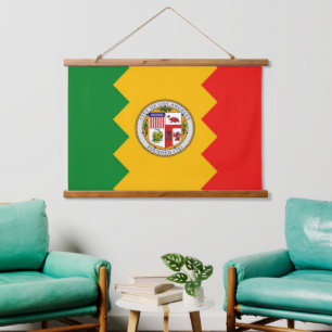Wall tapestry with flag of Los Angeles, U.S.A.