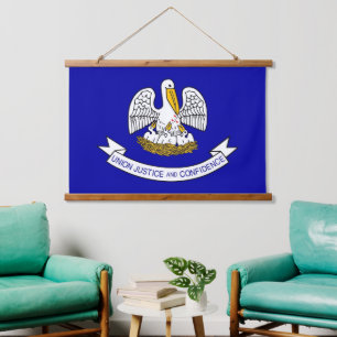 Wall tapestry with flag of Louisiana, U.S.A.