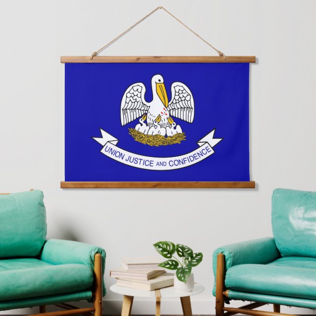 Wall tapestry with flag of Louisiana, U.S.A. (Living Room)