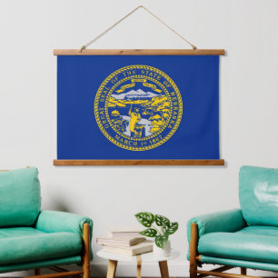 Wall tapestry with flag of Nebraska, U.S.A.