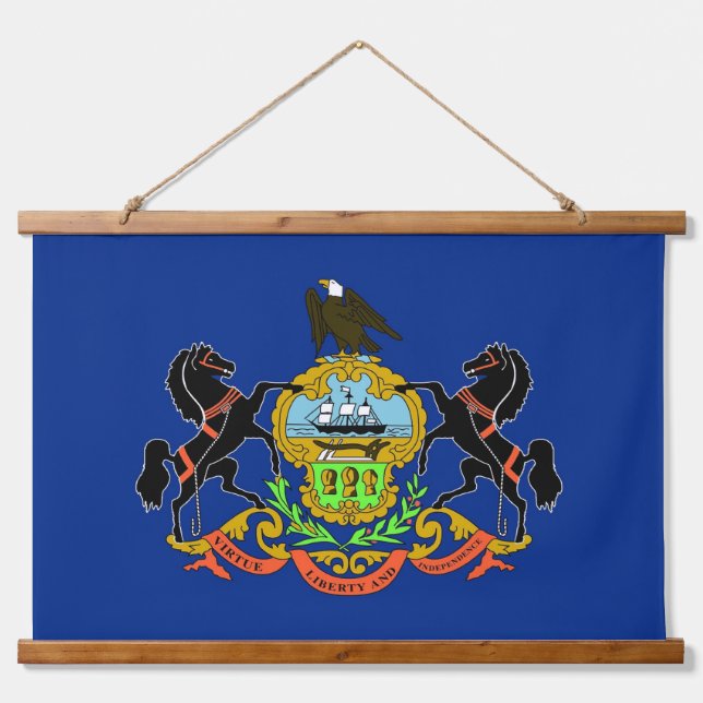 Wall Tapestry with flag of Pennsylvania, U.S.A. (Front)