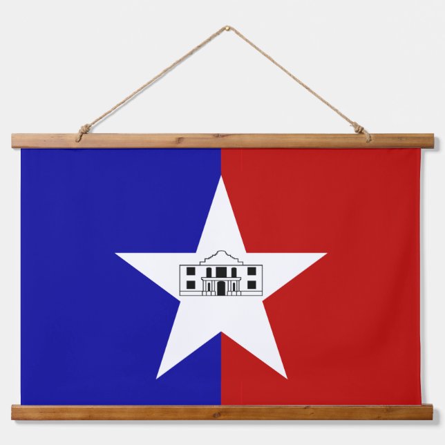 Wall Tapestry with flag of San Antonio, U.S.A. (Front)