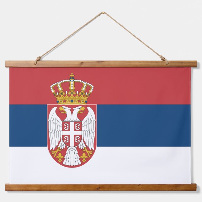 Wall Tapestry with flag of Serbia (Front)