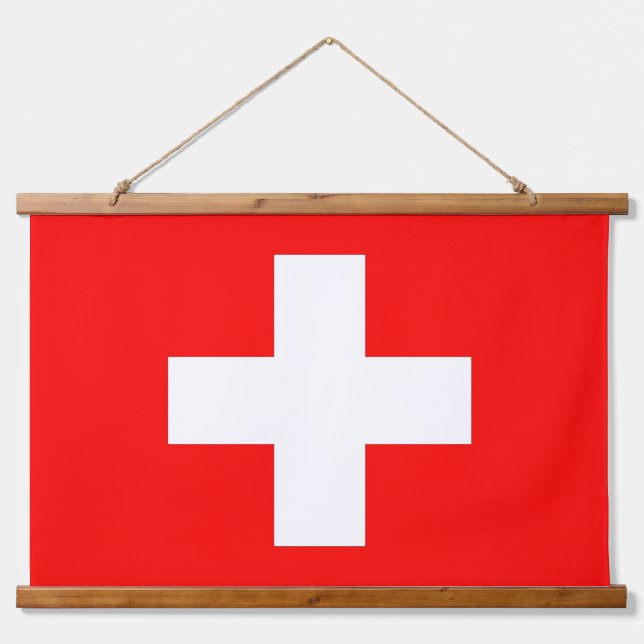 Wall Tapestry with flag of Switzerland (Front)
