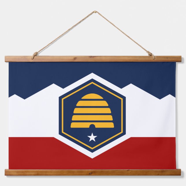 Wall Tapestry with new flag of Utah, USA (Front)