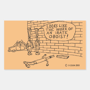 Wall Test Rectangular Sticker