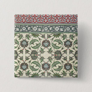 Wall tiles of the Mosque of Cheykhoun, from 'Arab 15 Cm Square Badge