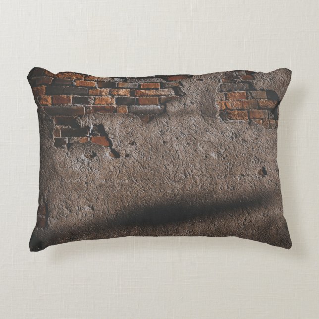 Wall with broken bricks decorative cushion (Front)