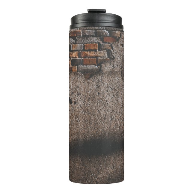 Wall with broken bricks thermal tumbler (Front)