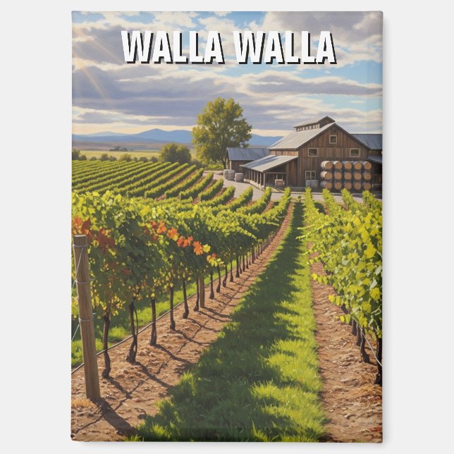 Walla Walla Washington Travel Magnet (Front)
