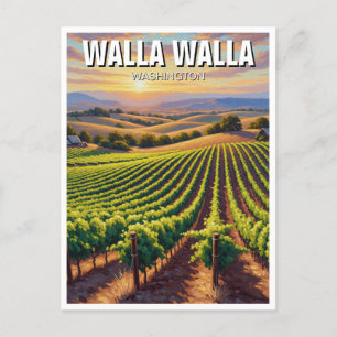 Walla Walla Washington Travel Postcard