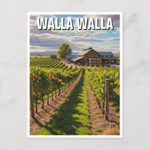 Walla Walla Washington Travel Postcard