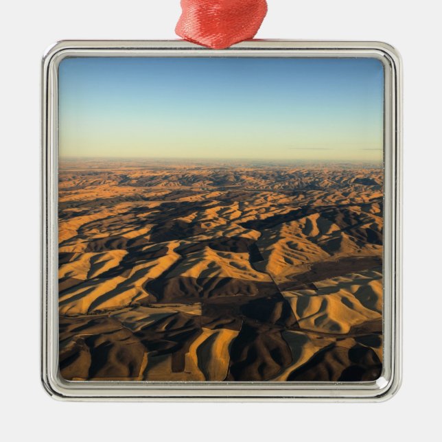 Walla Walla wine country from aloft Metal Ornament (Front)