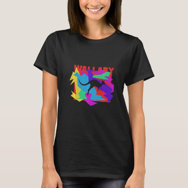 Wallaby Animal Mosaik Puzzle T-Shirt (Front)