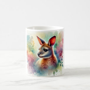 Wallaby in Watercolor 310724AREF114 - Watercolor Coffee Mug