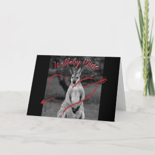 Wallaby Mine Heart Valentine's Day Australia Card
