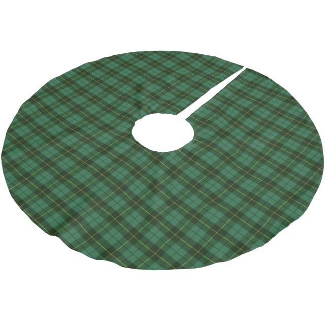 Wallace Ancient Hunting Scottish Tartan Brushed Polyester Tree Skirt (Angled)