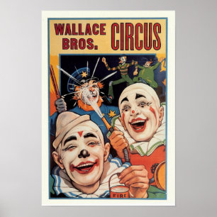 Wallace Bros. Vintage Circus Poster