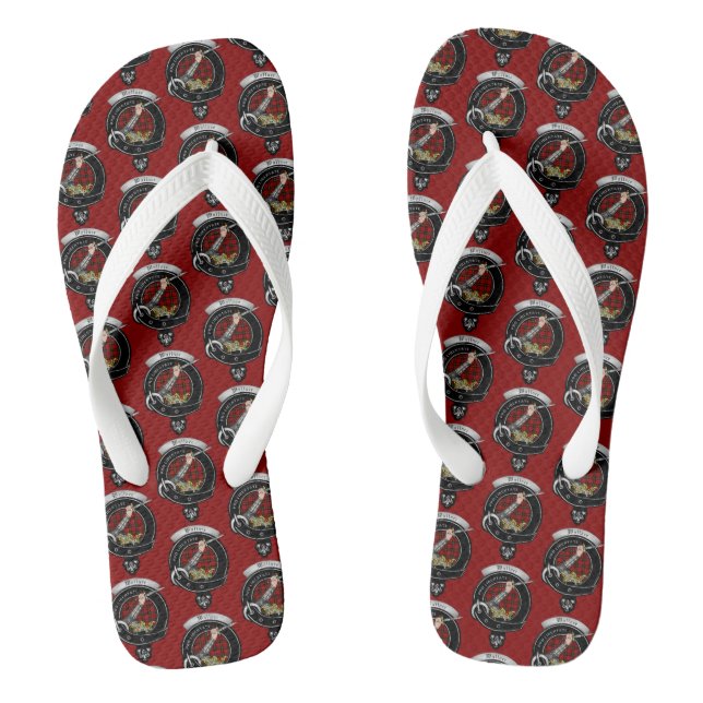 Wallace Clan Badge Crazy Flip Flops (Footbed)