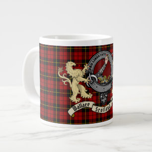 Wallace Clan Badge & Tartan Giant Coffee Mug