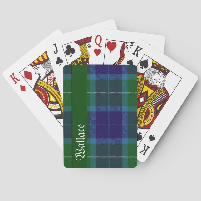 Wallace Clan Tartan Plaid Playing Cards (Back)