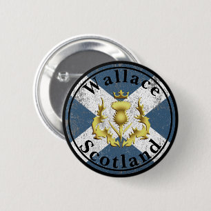 Wallace Crowned Thistle 6 Cm Round Badge
