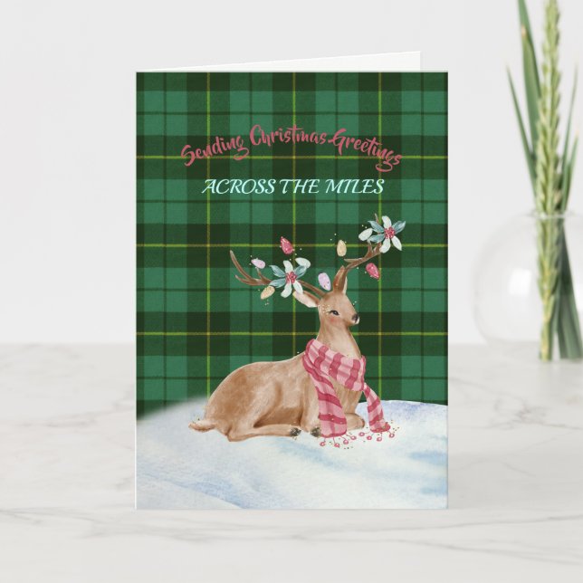 Wallace Green Tartan Holiday Card (Front)