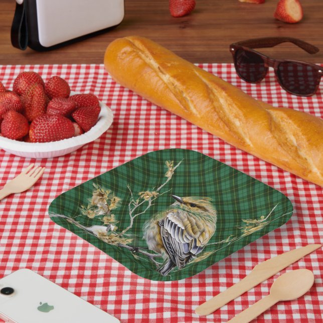  Wallace Hunting Scottish Clan Tartan Christmas  Paper Plate (Picnic)