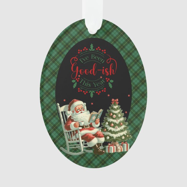 Wallace Hunting   Scottish Tartan Christmas Ornament (Front)