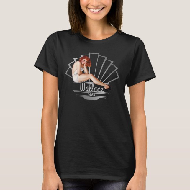 Wallace Idaho Pinup Girl V4b T-Shirt (Front)