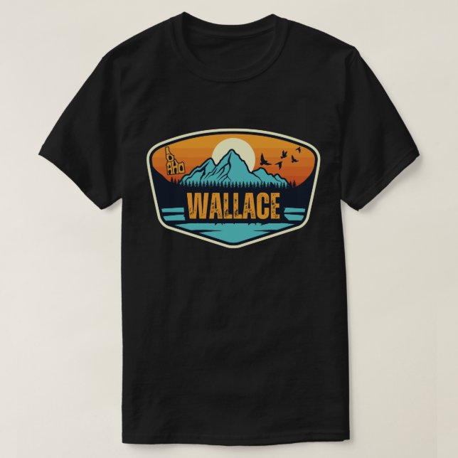 Wallace, Idaho T-Shirt (Design Front)