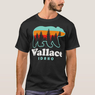 Wallace Idaho Vacation Trip Mountains Bear TShirt
