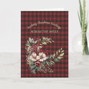 Wallace Red Scottish Tartan Holiday Card