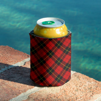 Wallace Red Tartan Can Cooler
