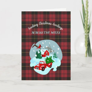 Wallace Red Tartan Holiday Card