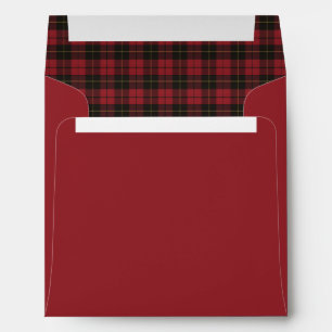 Wallace Red Weathered Original Scottish Tartan Envelope