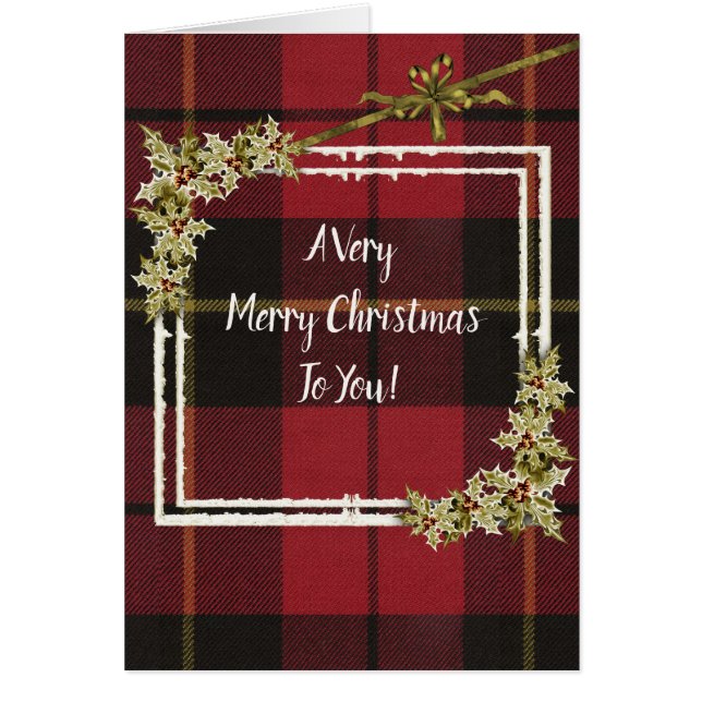 Wallace Red Weathered Tartan Christmas (Front)