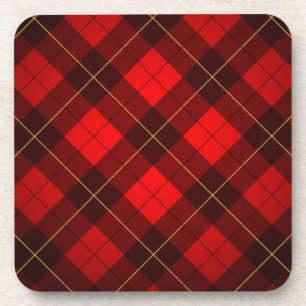 Wallace tartan background coaster