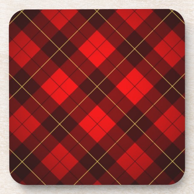 Wallace tartan background coaster (Front)
