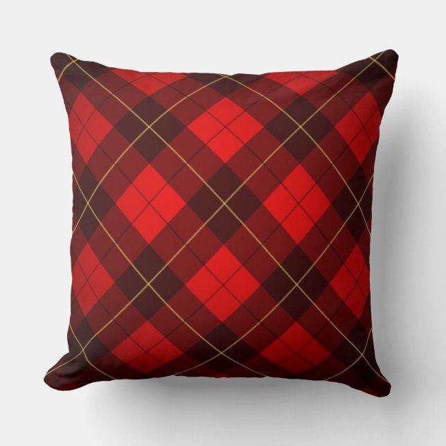 Wallace tartan background cushion (Front)