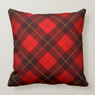 Wallace tartan background cushion