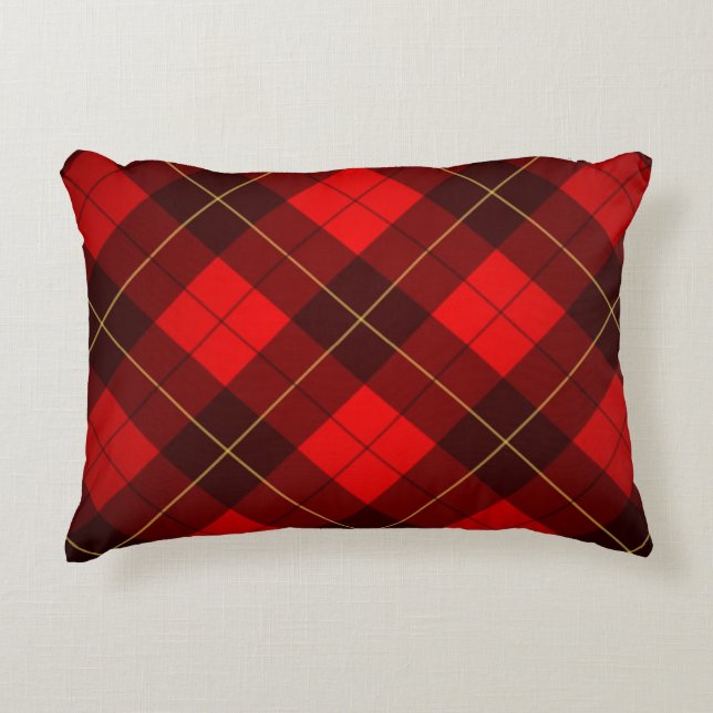 Wallace tartan background decorative cushion (Front)