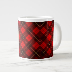 Wallace tartan background large coffee mug