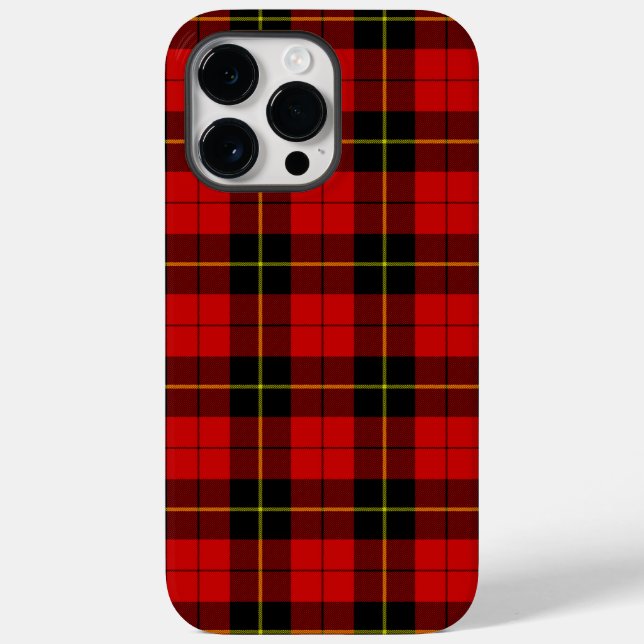 Wallace tartan red black plaid Case-Mate iPhone case (Back)