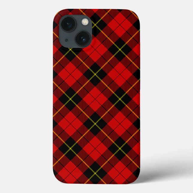 Wallace tartan red black plaid Case-Mate iPhone case (Back)