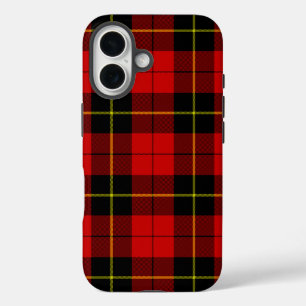 Wallace tartan red black plaid iPhone 16 case