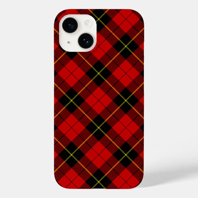 Wallace tartan red black plaid Case-Mate iPhone case (Back)
