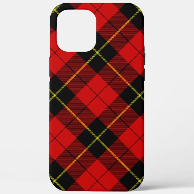 Wallace tartan red black plaid Case-Mate iPhone case (Back)
